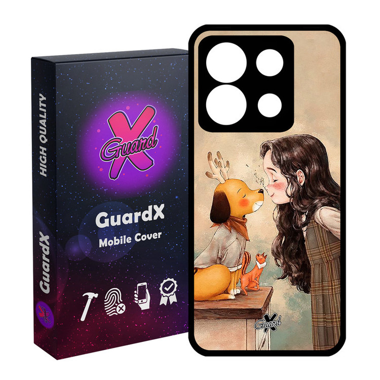 کاور گارد ایکس طرح Girl مدل Glass10323 مناسب برای گوشی موبایل شیائومی Redmi Note 13 5G