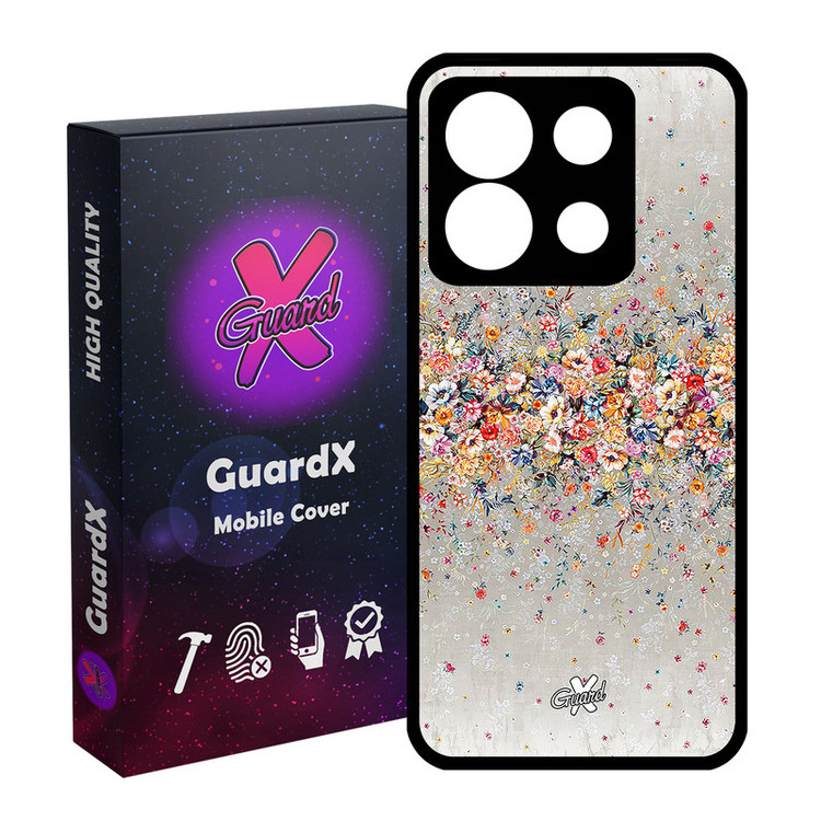 کاور گارد ایکس طرح Flower مدل Glass10409 مناسب برای گوشی موبایل شیائومی Redmi Note 13 5G