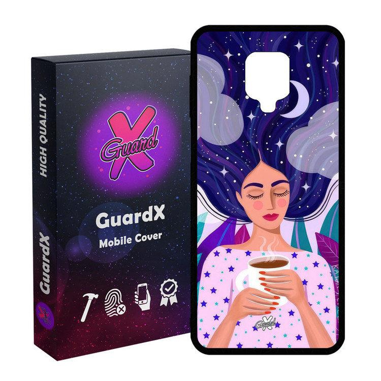 کاور گارد ایکس طرح Girl مدل Glass10658 مناسب برای گوشی موبایل شیائومی Redmi Note9 Pro/Note 9 Pro Max/Redmi Note 9S/MI Poco M2 Pro