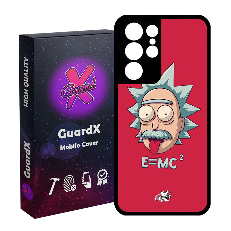 کاور گارد ایکس طرح Rick and Morty مدل Glass10046 مناسب برای گوشی موبایل سامسونگ Galaxy S21 Ultra