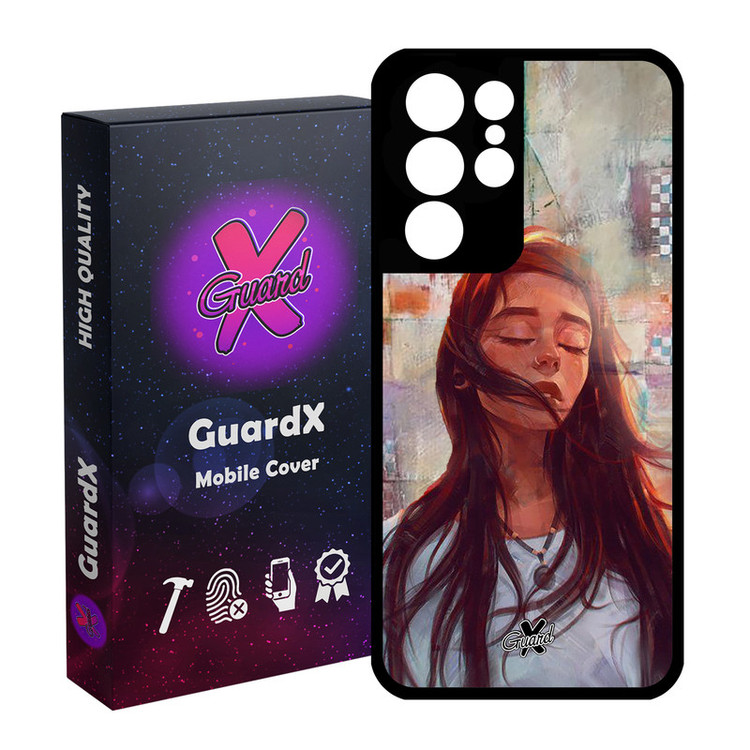 کاور گارد ایکس طرح Girl مدل Glass10056 مناسب برای گوشی موبایل سامسونگ Galaxy S21 Ultra