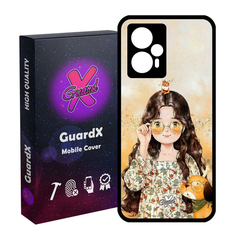 کاور گارد ایکس طرح Girl مدل Glass10253 مناسب برای گوشی موبایل شیائومی Poco F5/Redmi Note 12 Turbo