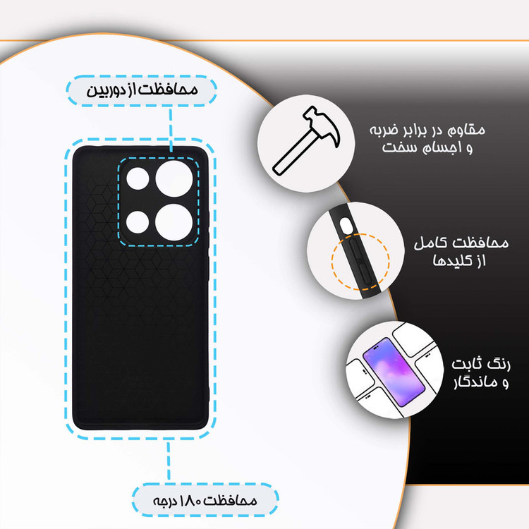 کاور گارد قاب کیس مدل دخترانه T مناسب برای گوشی موبایل شیائومی Redmi Note 13 4G
