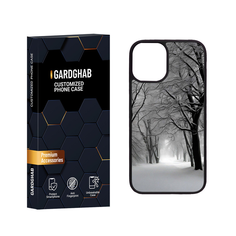 کاور گارد قاب مدل دور ژله ای منظره و طبیعت مناسب برای گوشی موبایل اپل iPhone 12 Mini