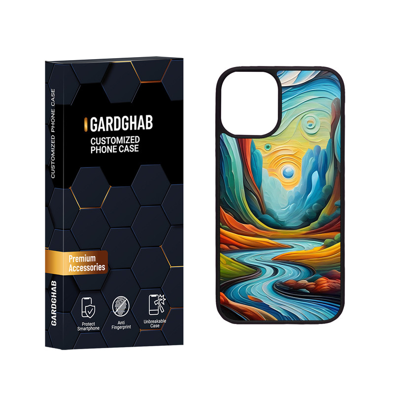 کاور گارد قاب مدل دور ژله ای هنری مناسب برای گوشی موبایل اپل iPhone 12 Mini