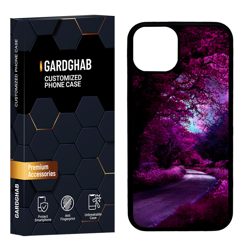کاور گارد قاب مدل پشت گلس منظره و طبیعت مناسب برای گوشی موبایل اپل iPhone 13