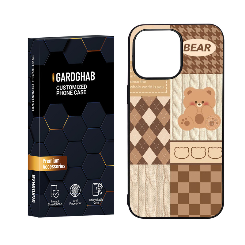 کاور گارد قاب مدل دور ژله ای پشت گلس فانتزی مناسب برای گوشی موبایل اپل iPhone 15 Pro Max