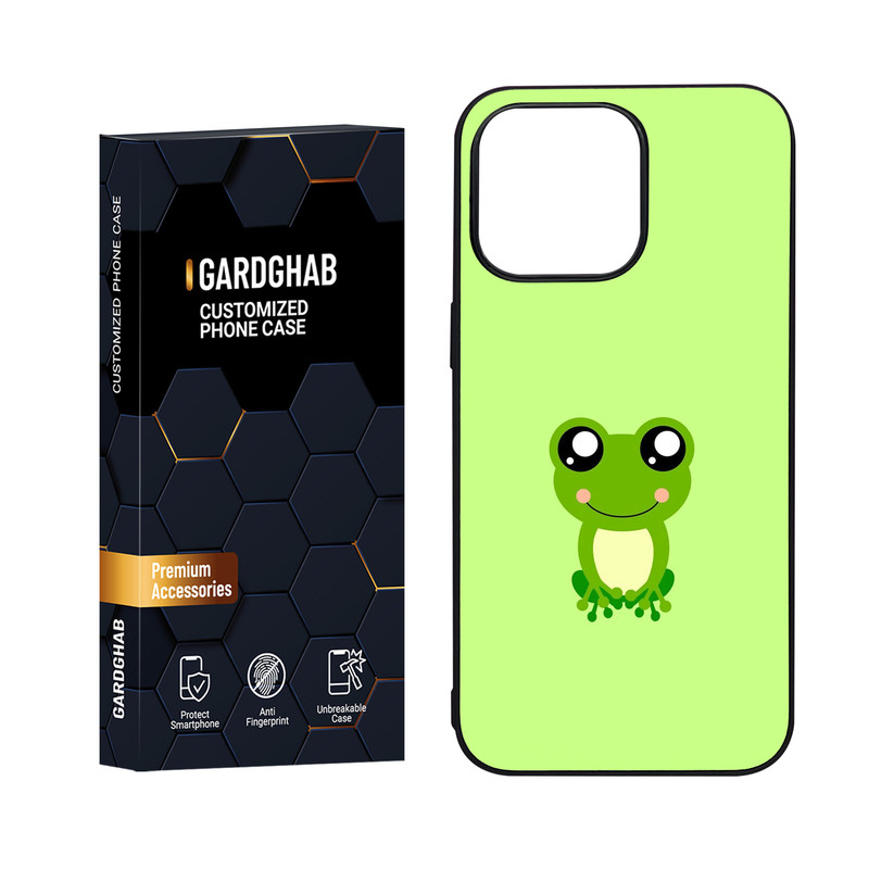 کاور گارد قاب مدل دور ژله ای پشت گلس فانتزی مناسب برای گوشی موبایل اپل iPhone 15 Pro Max