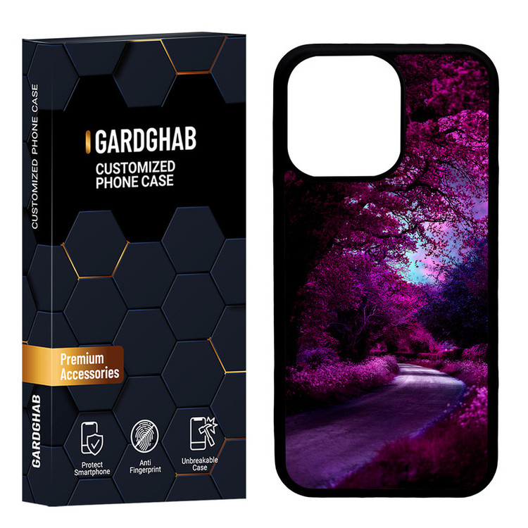 کاور گارد قاب مدل پشت گلس منظره و طبیعت مناسب برای گوشی موبایل اپل iPhone 13 Pro