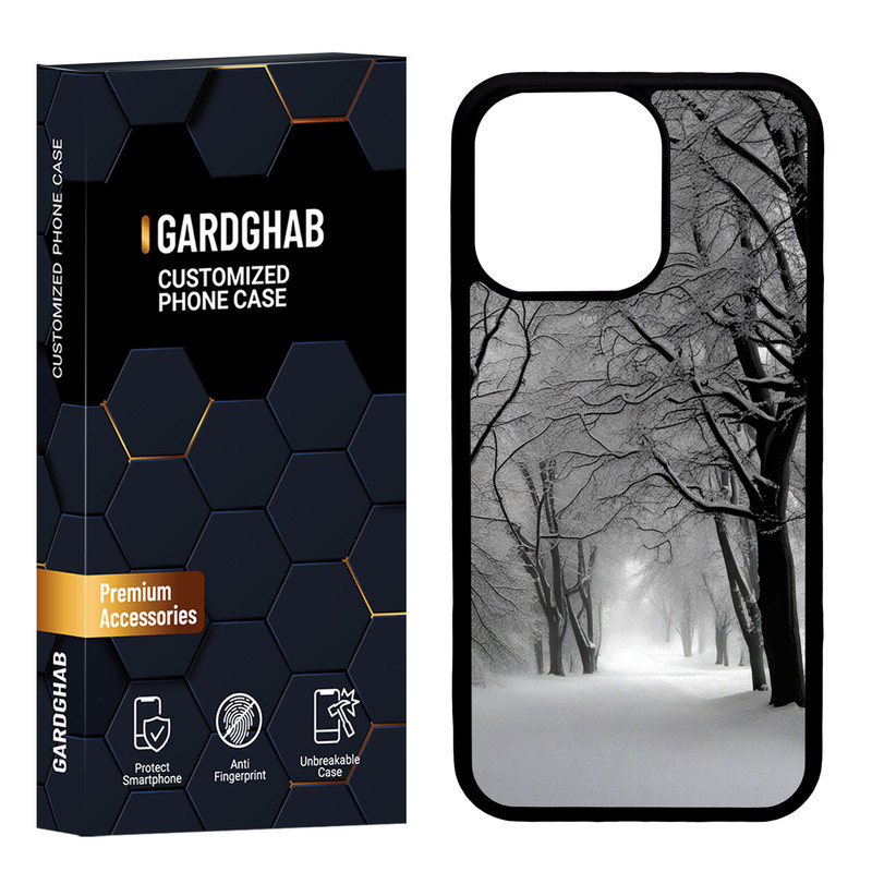 کاور گارد قاب مدل پشت گلس منظره و طبیعت مناسب برای گوشی موبایل اپل iPhone 13 Pro