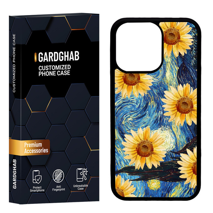 کاور گارد قاب مدل پشت گلس هنری مناسب برای گوشی موبایل اپل iPhone 13 Pro