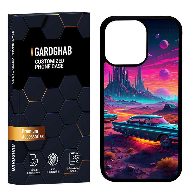 کاور گارد قاب مدل پشت گلس هنری مناسب برای گوشی موبایل اپل iPhone 13 Pro