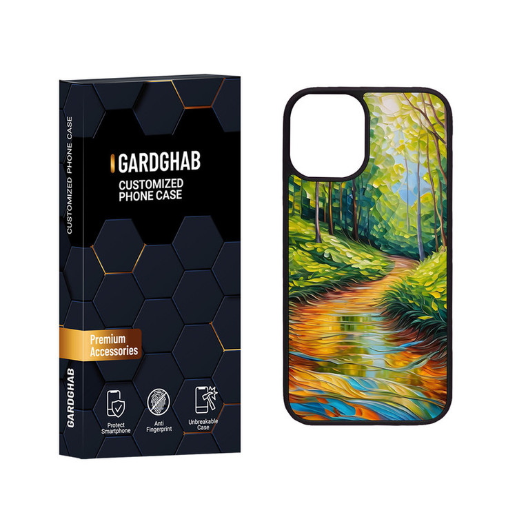 کاور گارد قاب مدل دور ژله ای هنری مناسب برای گوشی موبایل اپل iPhone 12 Mini