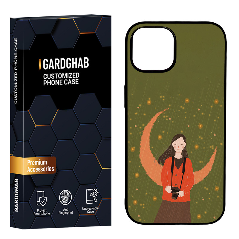 کاور گارد قاب مدل دور ژله ای پشت گلس دخترانه مناسب برای گوشی موبایل اپل iPhone 15