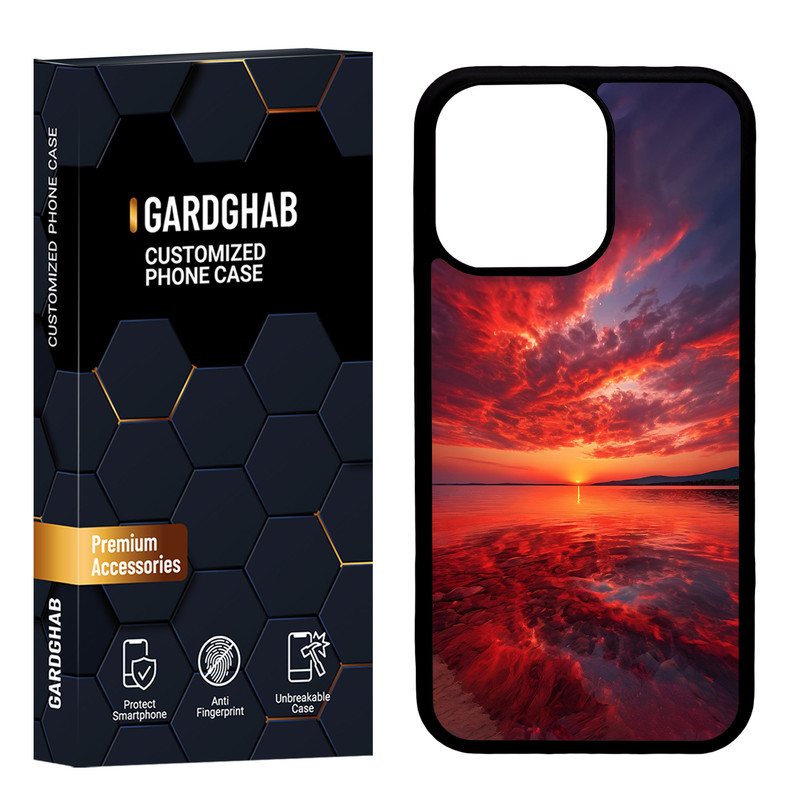 کاور گارد قاب مدل پشت گلس منظره و طبیعت مناسب برای گوشی موبایل اپل iPhone 13 Pro