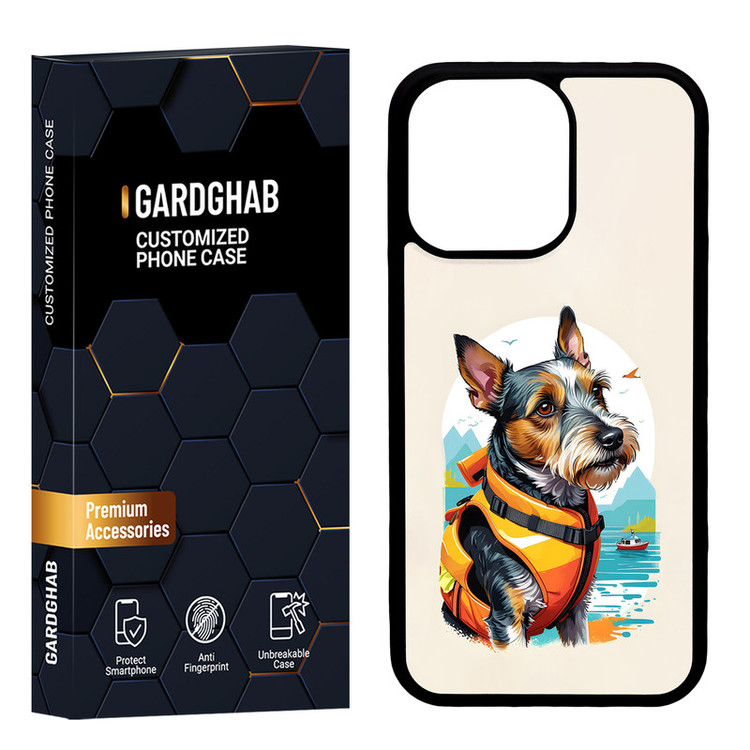 کاور گارد قاب مدل پشت گلس هنری مناسب برای گوشی موبایل اپل iPhone 13 Pro
