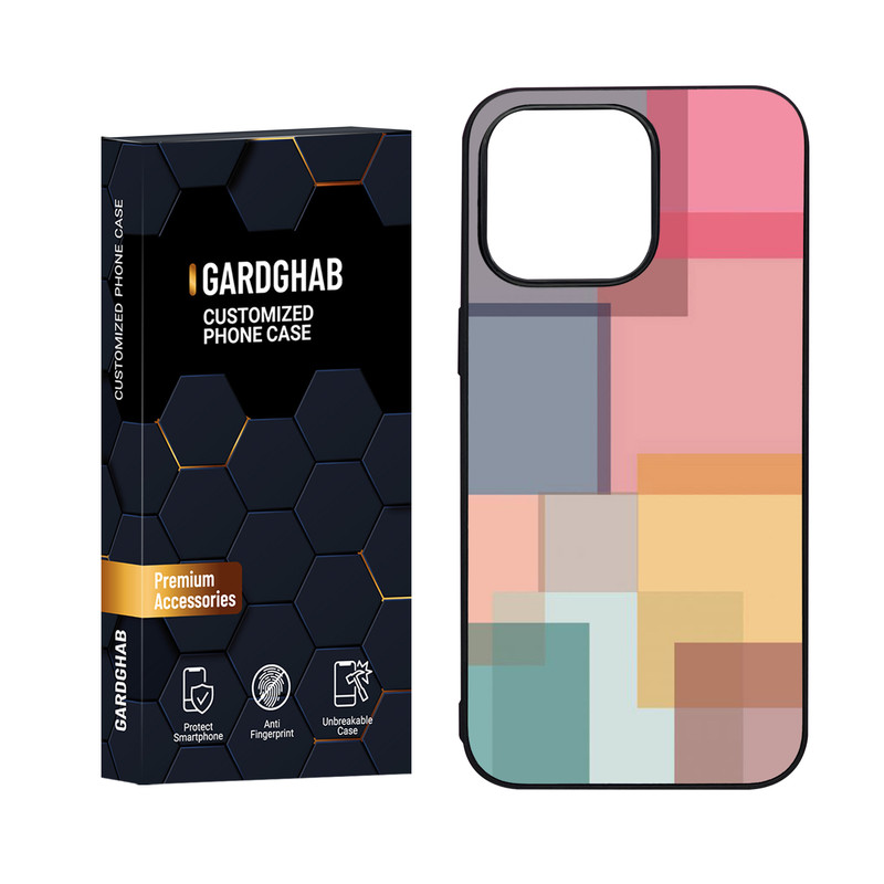 کاور گارد قاب مدل دور ژله ای پشت گلس ساده مناسب برای گوشی موبایل اپل iPhone 15 Pro Max