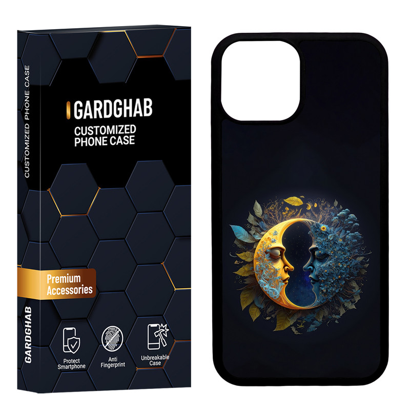 کاور گارد قاب مدل دورژله ای پشت گلس هنری مناسب برای گوشی موبایل اپل iPhone 13 Mini