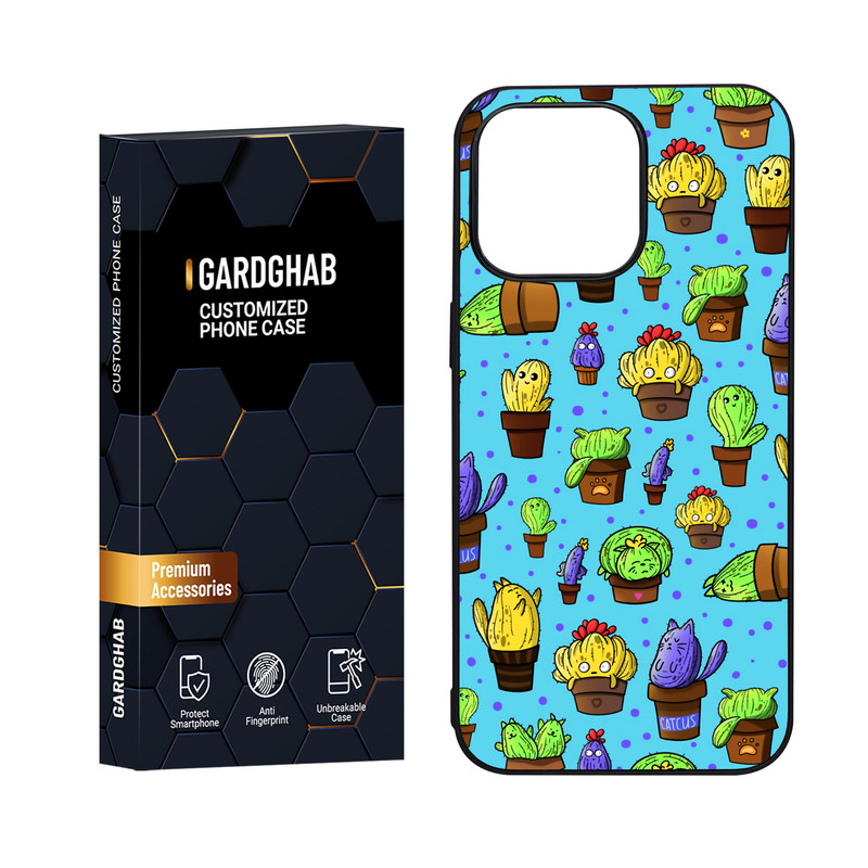 کاور گارد قاب مدل دور ژله ای پشت گلس فانتزی مناسب برای گوشی موبایل اپل iPhone 15 Pro Max