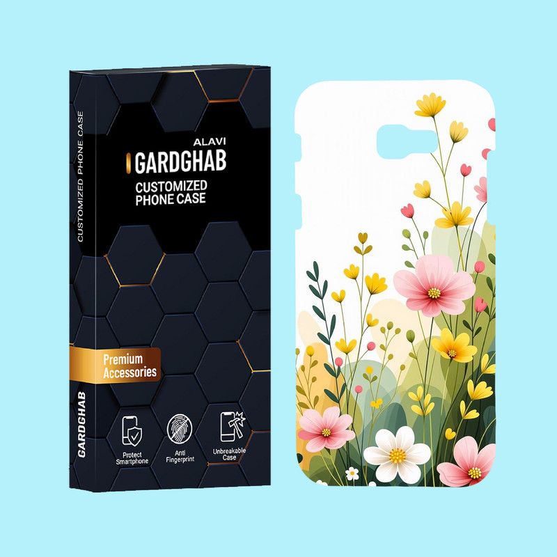 کاور گارد قاب علوی مدل گل مناسب برای گوشی موبایل سامسونگ Galaxy A720 / A7 2017