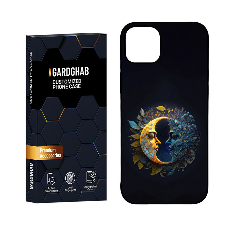 کاور گارد قاب مدل پشت گلس هنری مناسب برای گوشی موبایل اپل iPhone 15 Plus