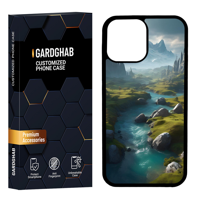 کاور گارد قاب مدل پشت گلس هنری مناسب برای گوشی موبایل اپل iPhone 13 Pro Max