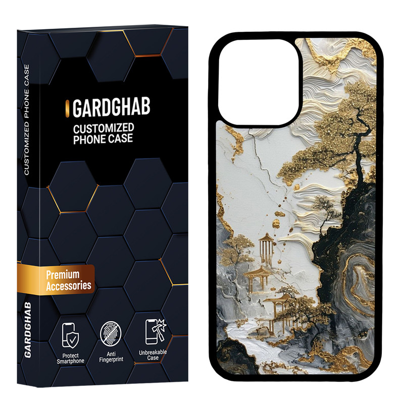 کاور گارد قاب مدل پشت گلس هنری مناسب برای گوشی موبایل اپل iPhone 13 Pro Max