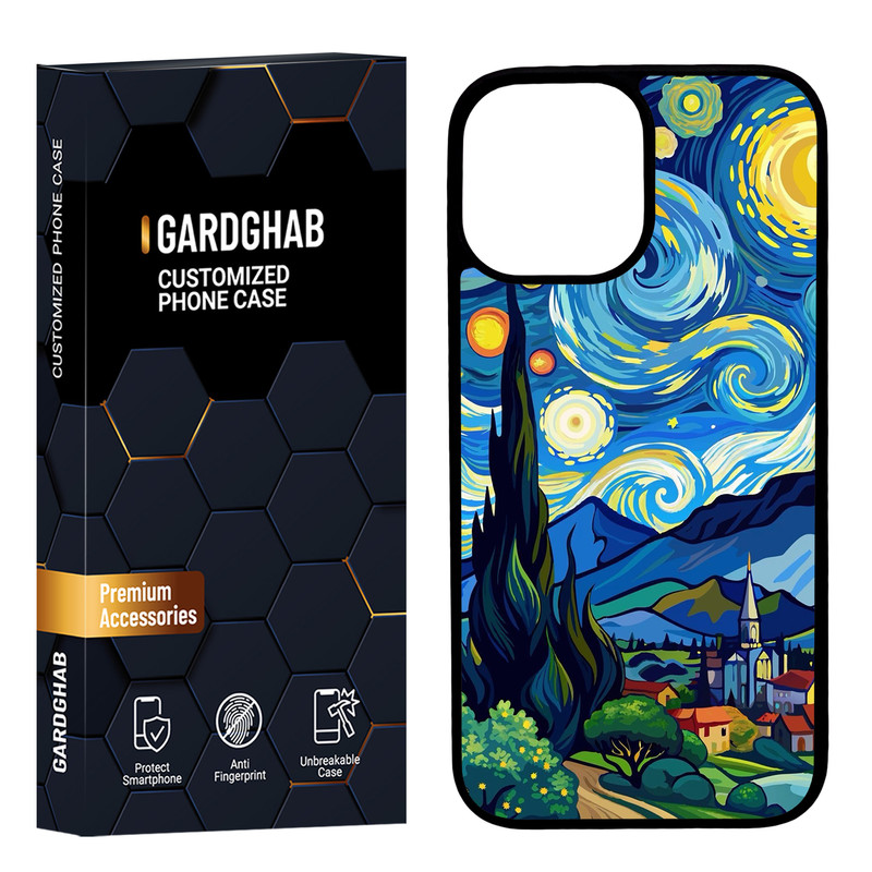 کاور گارد قاب مدل پشت گلس هنری مناسب برای گوشی موبایل اپل iPhone 12 Pro Max