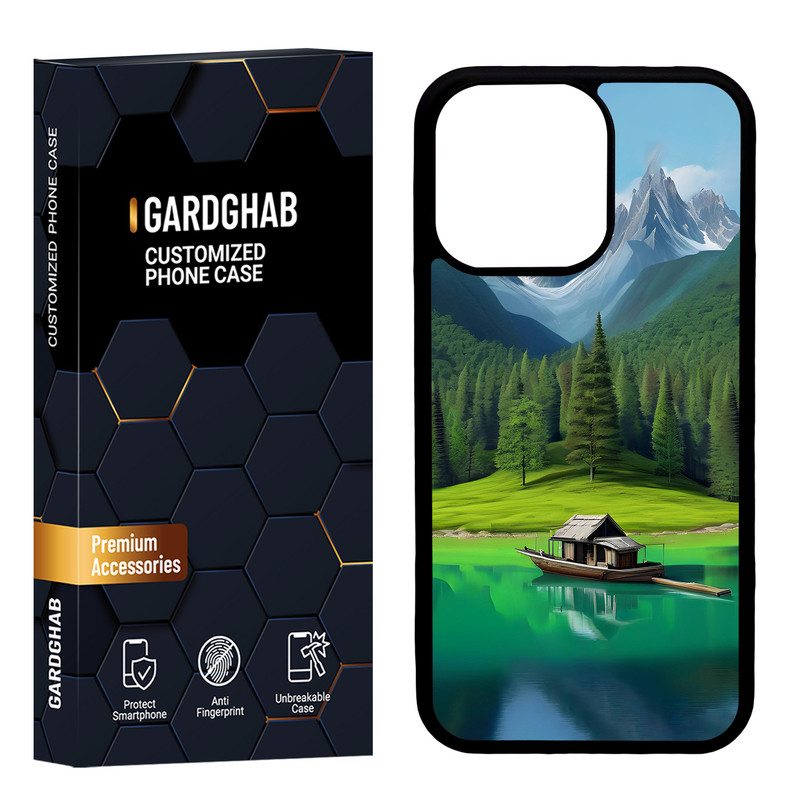 کاور گارد قاب مدل پشت گلس هنری مناسب برای گوشی موبایل اپل iPhone 13 Pro