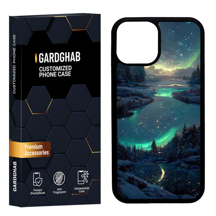 کاور گارد قاب مدل دور ژله ای منظره و طبیعت مناسب برای گوشی موبایل اپل iPhone 13 Mini