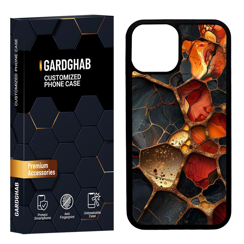 کاور گارد قاب مدل دورژله ای پشت گلس ساده مناسب برای گوشی موبایل اپل iPhone 13 Mini