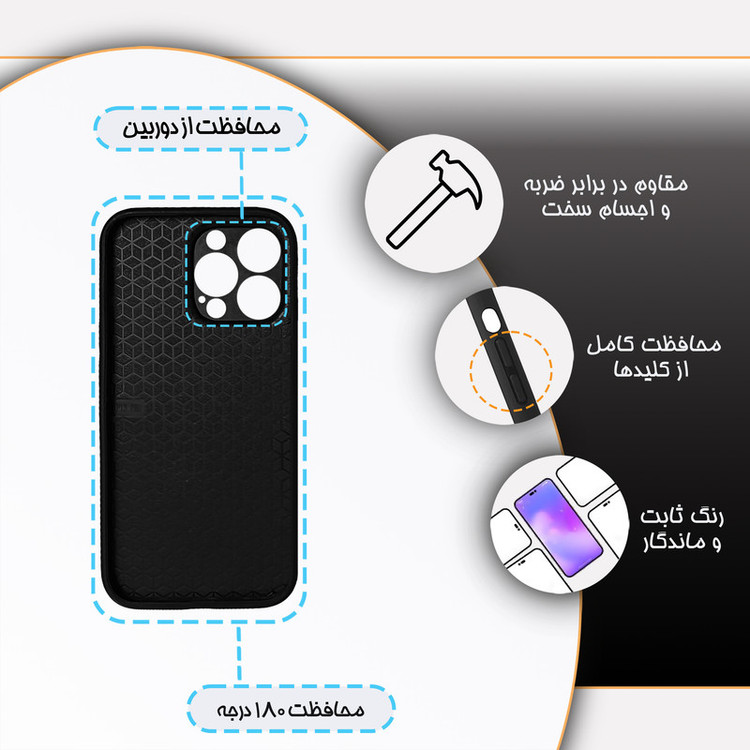 کاور گارد قاب مدل برگ مناسب برای گوشی موبایل اپل iPhone 13 Pro