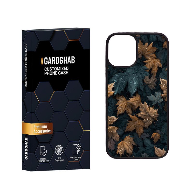 کاور گارد قاب مدل دور ژله ای پشت گلس برگ مناسب برای گوشی موبایل اپل iPhone 12 Mini