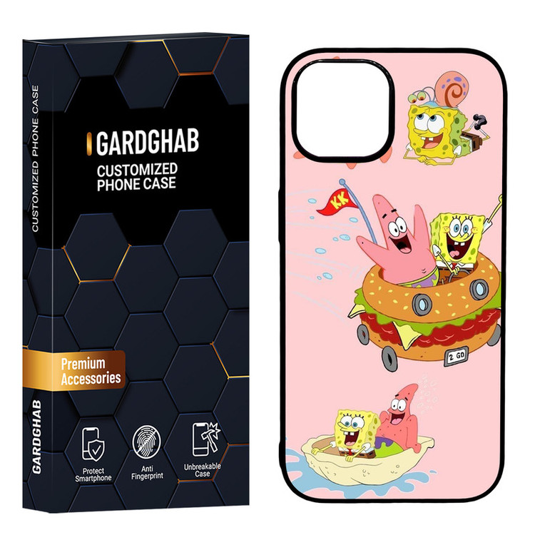 کاور گارد قاب مدل دور ژله ای پشت گلس فانتزی مناسب برای گوشی موبایل اپل iPhone 15