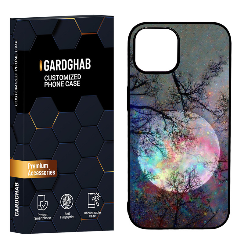 کاور گارد قاب مدل دور ژله ای پشت گلس طبیعت مناسب برای گوشی موبایل اپل iPhone 15
