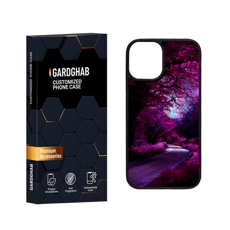 کاور گارد قاب مدل دور ژله ای منظره و طبیعت مناسب برای گوشی موبایل اپل iPhone 12 Mini