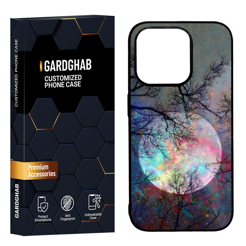 کاور گارد قاب مدل دورژله ای پشت گلس طبیعت مناسب برای گوشی موبایل اپل iPhone15 pro