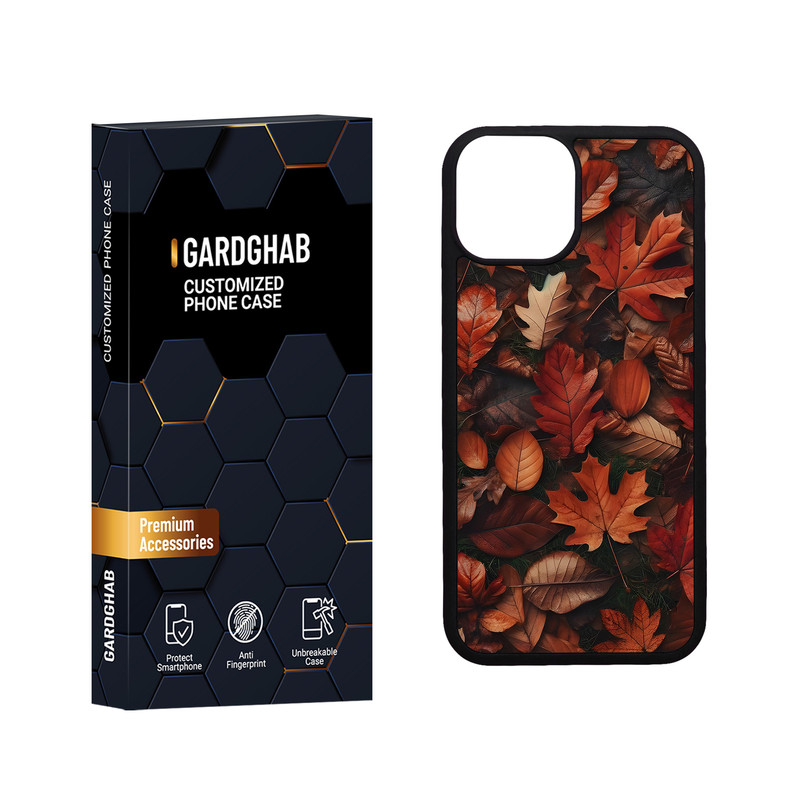 کاور گارد قاب مدل دورژله ای برگ مناسب برای گوشی موبایل اپل iPhone 13 Mini
