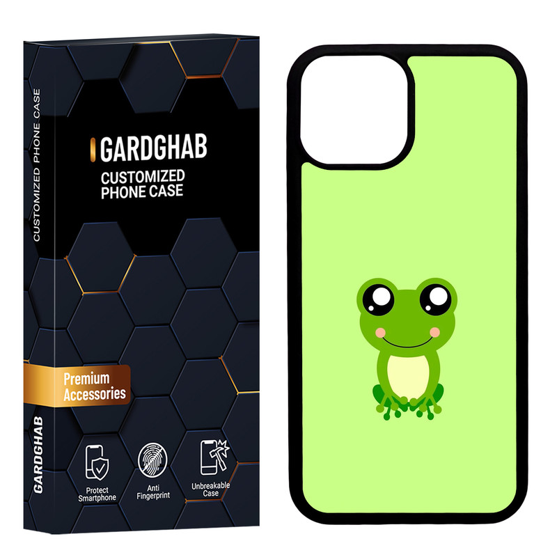 کاور گارد قاب مدل دورژله ای پشت گلس فانتزی مناسب برای گوشی موبایل اپل iPhone 13 Mini