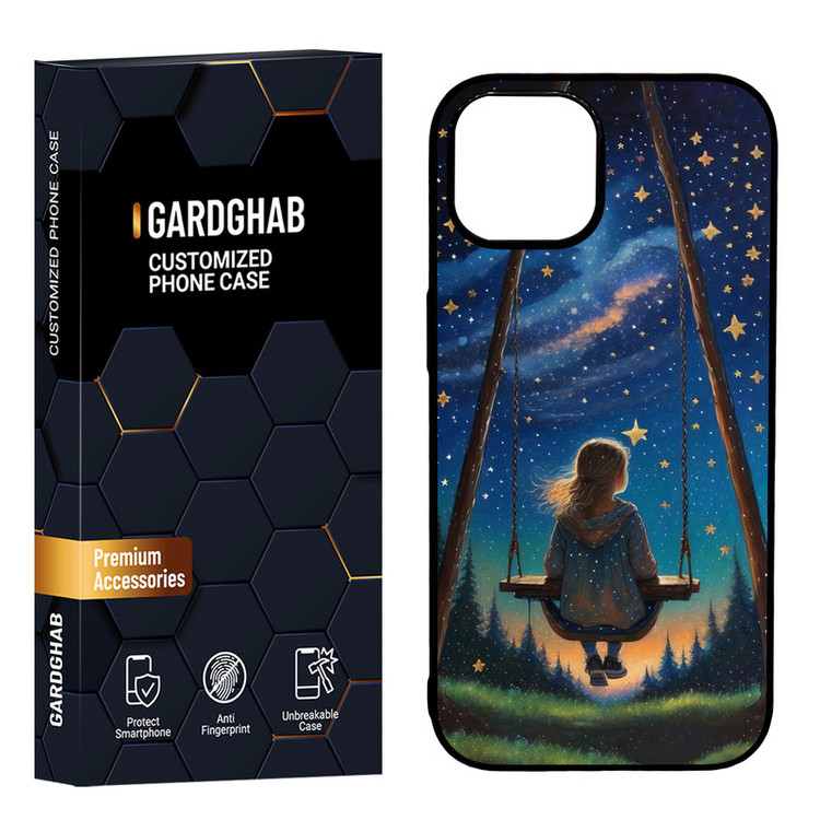 کاور گارد قاب مدل دور ژله ای پشت گلس دخترانه مناسب برای گوشی موبایل اپل iPhone 15
