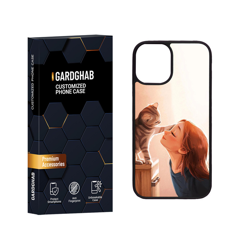 کاور گارد قاب مدل دور ژله ای پشت گلس دخترانه مناسب برای گوشی موبایل اپل iPhone 12 Mini