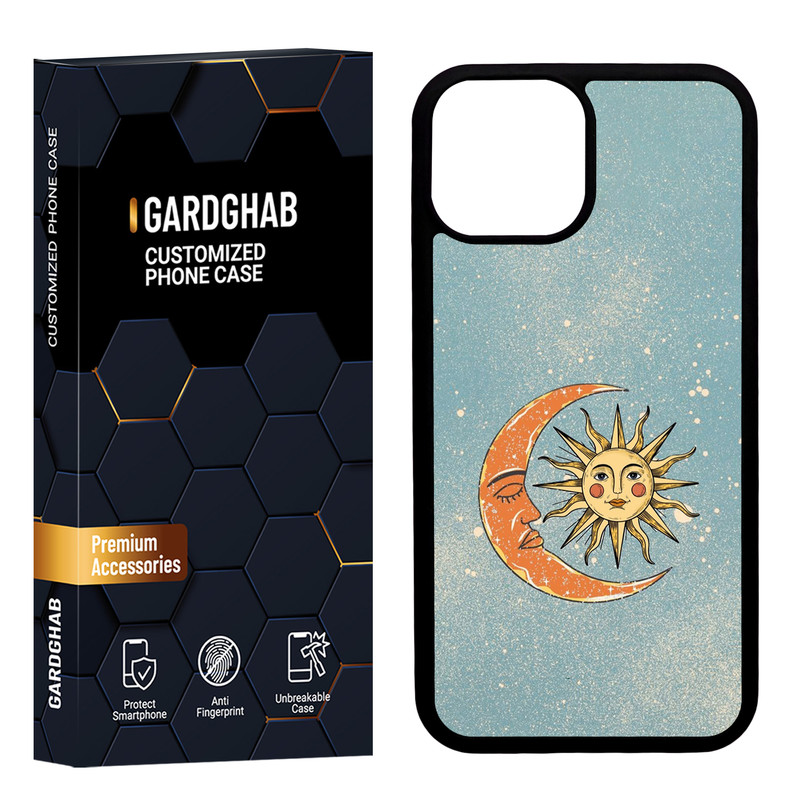 کاور گارد قاب مدل دورژله ای پشت گلس هنری مناسب برای گوشی موبایل اپل iPhone 13 Mini