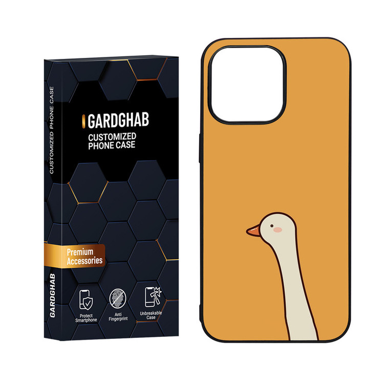 کاور گارد قاب مدل دور ژله ای پشت گلس فانتزی مناسب برای گوشی موبایل اپل iPhone 15 Pro Max