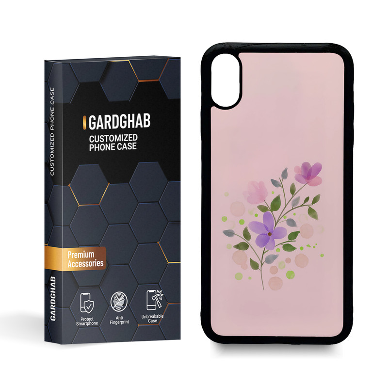 کاور گارد قاب مدل گل مناسب برای گوشی موبایل اپل iphone xs max