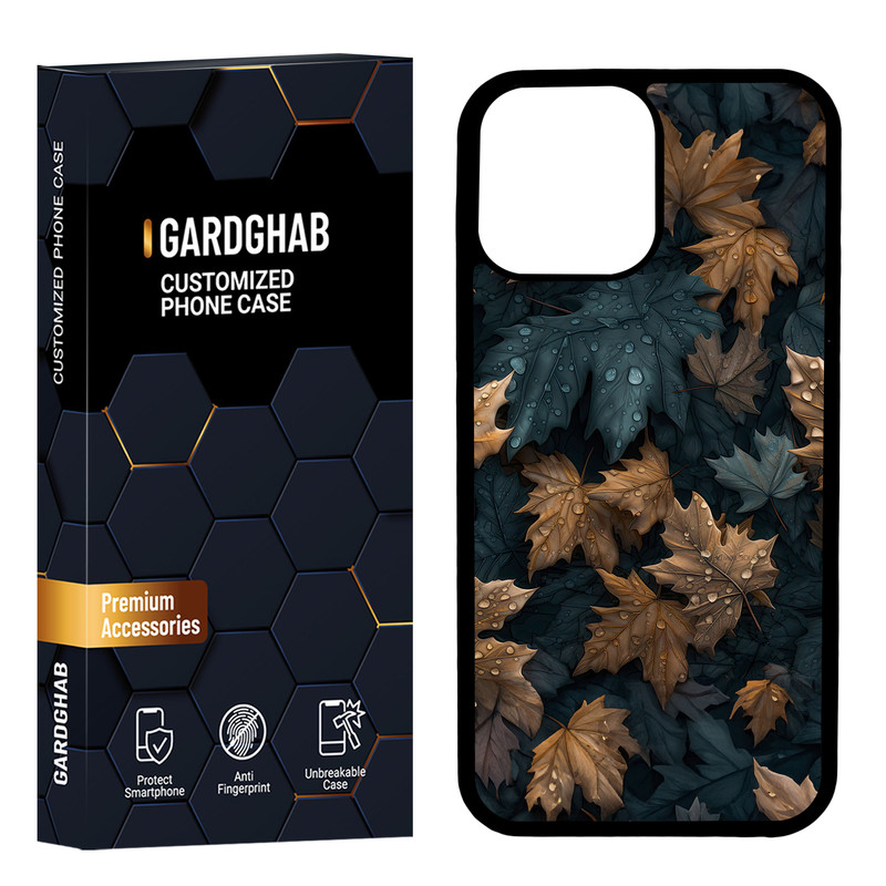 کاور گارد قاب مدل دور ژله ای برگ مناسب برای گوشی موبایل اپل iPhone 13 Promax