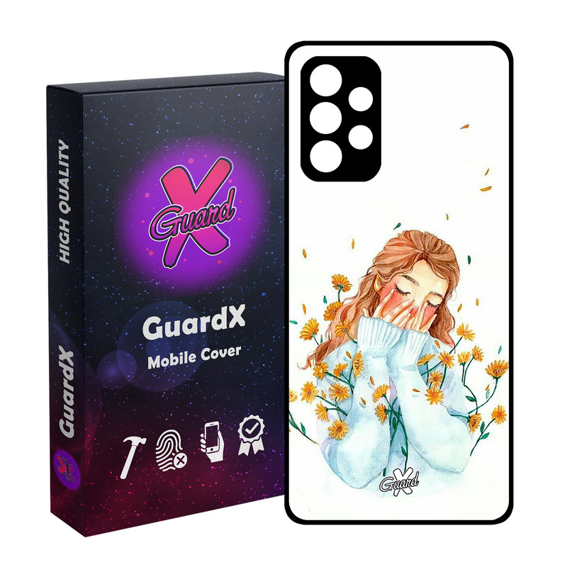 کاور گارد ایکس طرح Girl مدل Glass10315 مناسب برای گوشی موبایل سامسونگ Galaxy A32 4G