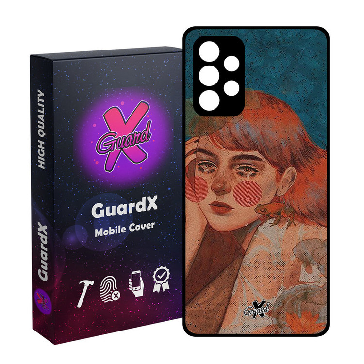 کاور گارد ایکس طرح Girl مدل Glass10330 مناسب برای گوشی موبایل سامسونگ Galaxy A32 4G