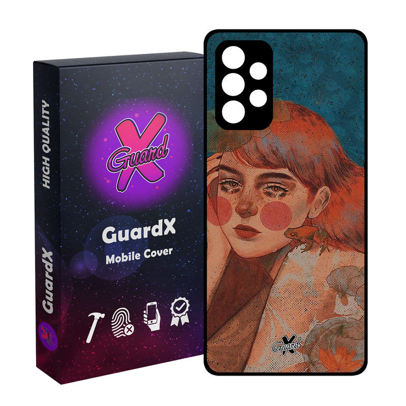 کاور گارد ایکس طرح Girl مدل Glass10330 مناسب برای گوشی موبایل سامسونگ Galaxy A32 4G