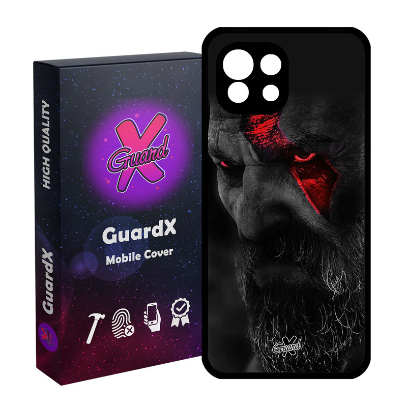 کاور گارد ایکس طرح God of War مدل Glass10349 مناسب برای گوشی موبایل شیائومی Mi 11 Lite
