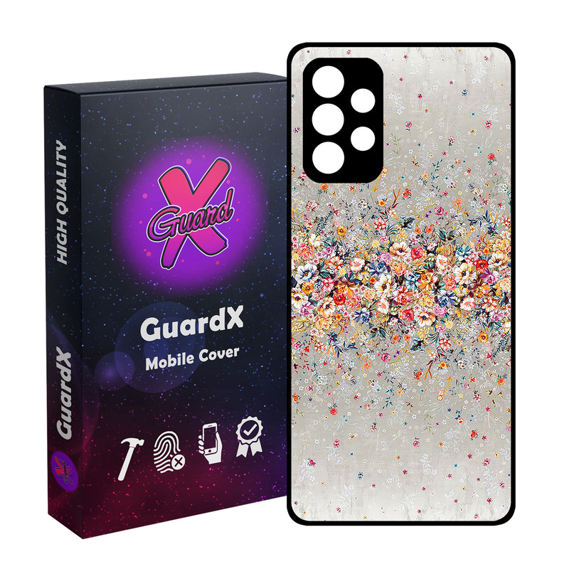کاور گارد ایکس طرح Flower مدل Glass10409 مناسب برای گوشی موبایل سامسونگ Galaxy A52